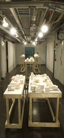 Subdivision is a site-specific installation that references urban planning 	strategies and the built environment. 