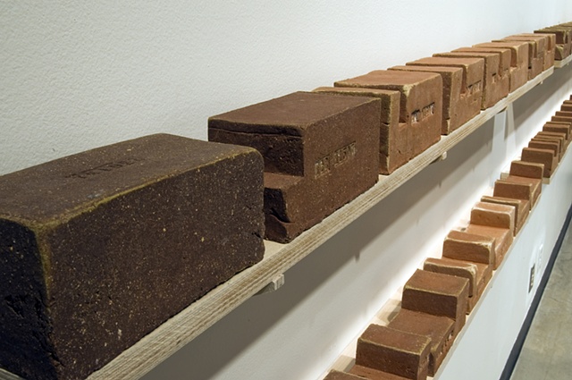 Converge is a two-part installation composed of 1123 modular bricks.   