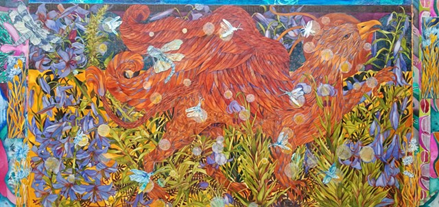 Donna Essig painting Griffin dragonflies
