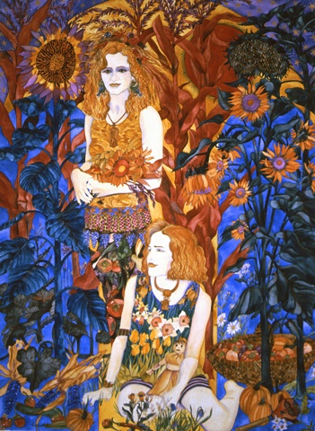 Donna Essig original watercolor painting goddesses demeter