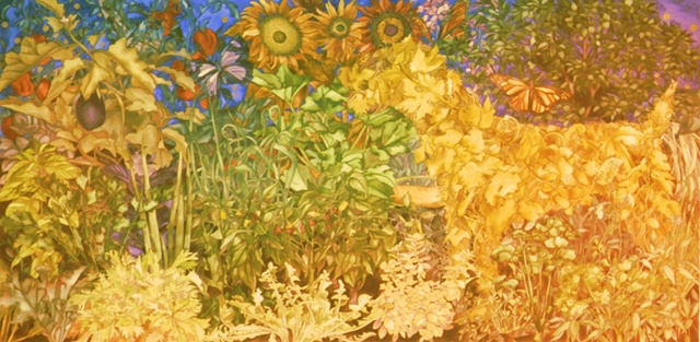 Donna Essig original watercolor painting garden