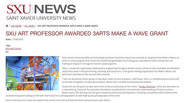 SXU Art Professor Awarded 3Arts Make A Wave Grant