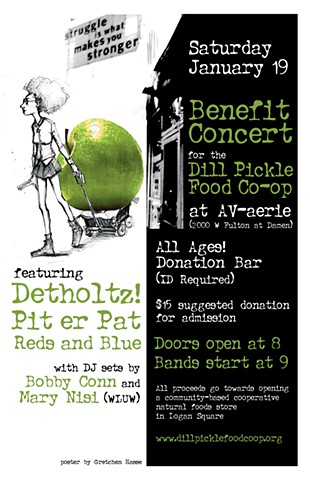 Dill Pickle Benefit Poster – Design and Illustration