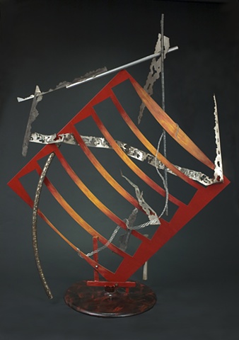 This work is categorized as Assemblage, Found and Fabricated or Junk sculpture by artist, Milt Friedly.