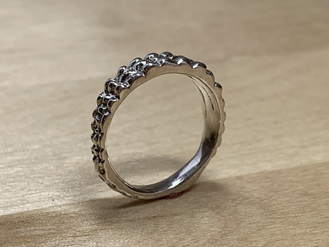 Cast Ring: Sterling silver