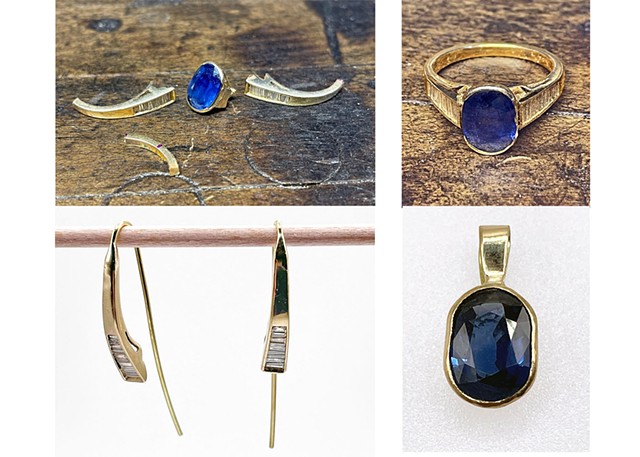 Ring transformation - Pendant & Earrings