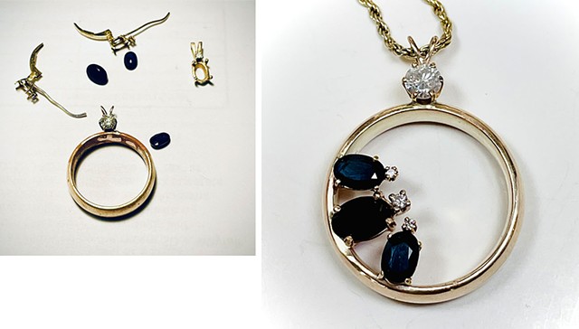 Wedding Ring & Small Pendant Transformation: Pendant