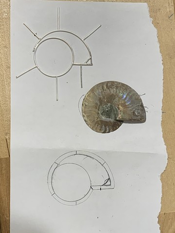 Planning: Ammonite Earrings