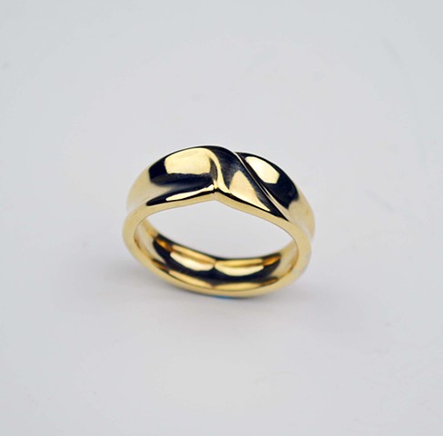 Wedding Band: 18k gold. Wax carving & cast