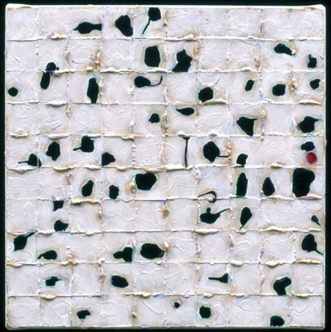 Textural abstract painting collage