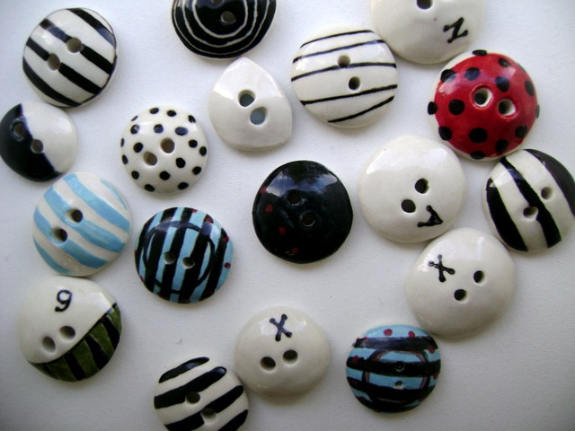 Ceramic buttons