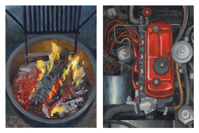 Diptych #1 (Fire and Engine)