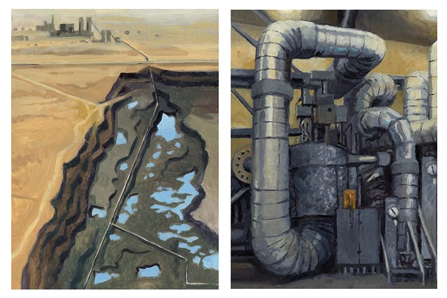 Diptych #10 (Coal Mine and Coal Plant)