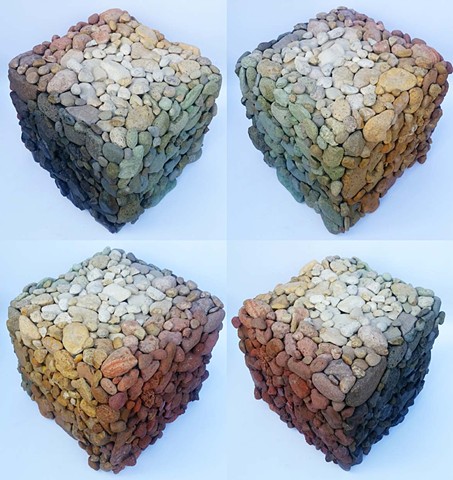 River Rock Color Cube - four views