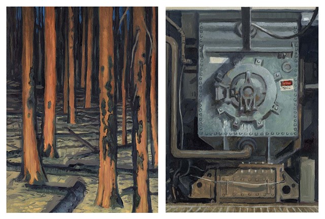 Diptych #11 (Burn and Coal Plant)