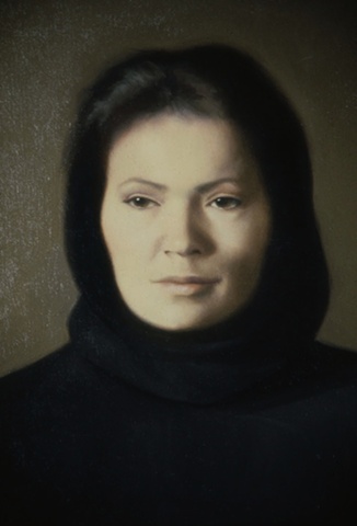 portrait of gina with black hood