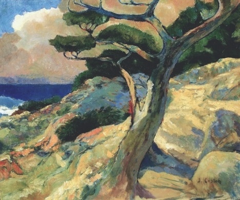 oil painting of coast of California near Pebble Beach