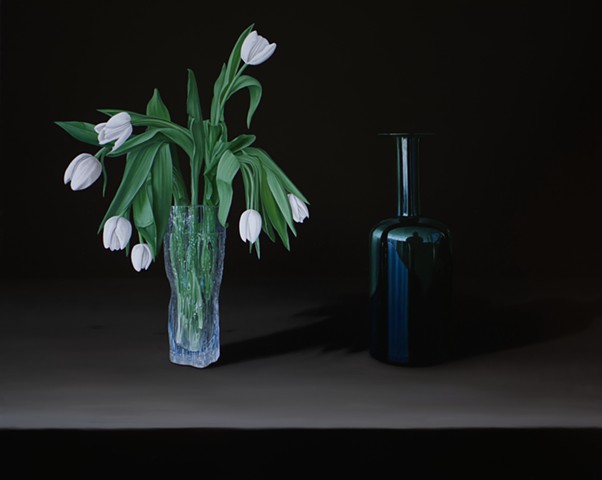 Tulips with Two Vases