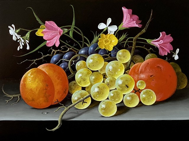 Still Life with Fruit and Wild Flowers
