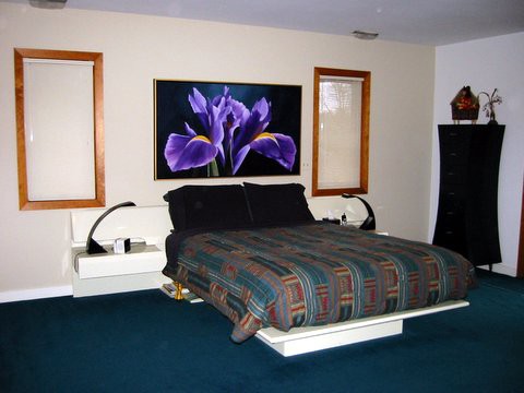 Iris painting in bedroom in Richmond, Virginia