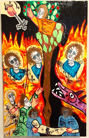 jenniferbeinhacker.com “self taught” “acrylic painting” “church art” “religious figures” Ethiopia “Jesus Christ”  “visionary art” “outsider art” “art brut” “raw art” “primitive art” “deviant art” collage “mixed media” “modern art” “contemporary art” fire 
