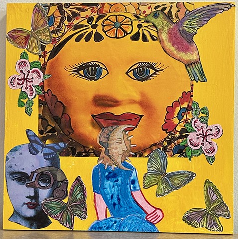 jenniferbeinhacker.com "self taught" "acrylic painting" "metallic painting" "watercolor painting" sharpie pens "outsider art" "visionary art" "mixed media" "folk art" collage "raw art" "art naif" "naive art" surrealism expressionism "contemporary art" "modern art" "deviant art" pink brown copper red orange blue pink  man men woman women bird yellow bird butterflies flowers 