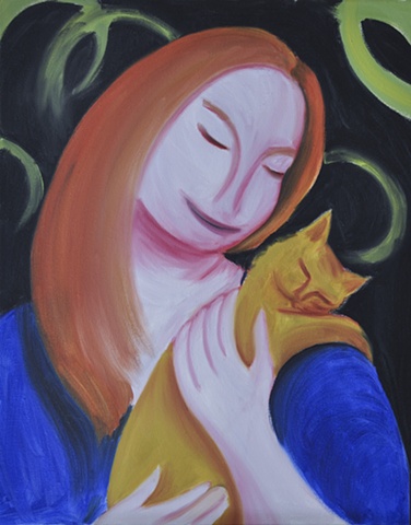 Self-portrait (Cat Lover)