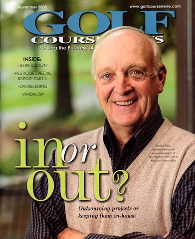 Golf Course News cover, Frank Dobie