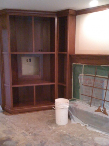 Thornburg Family Room--staining