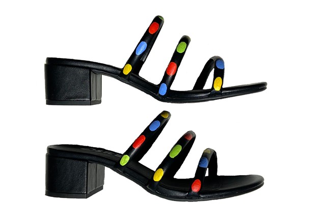 Hand-Painted Vegan Leather Sandals