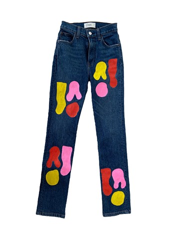 Hand-Painted Reformation Jeans