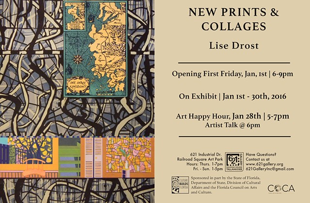 Postcard for Solo Exhibition at 621 Gallery
Tallahassee, Florida