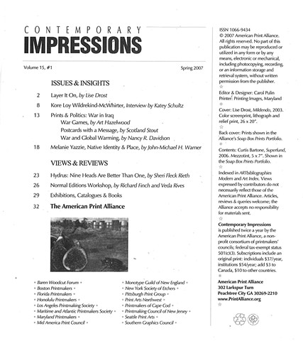Journal contents - Spring 2007