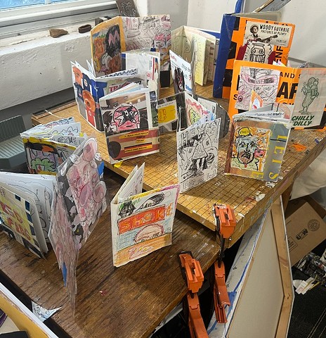 MRP Oddly sequential books, zines, stickers and trading cards