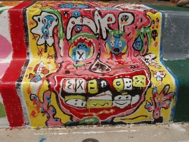 On the Beach Bella and Dad at Art on the Bench