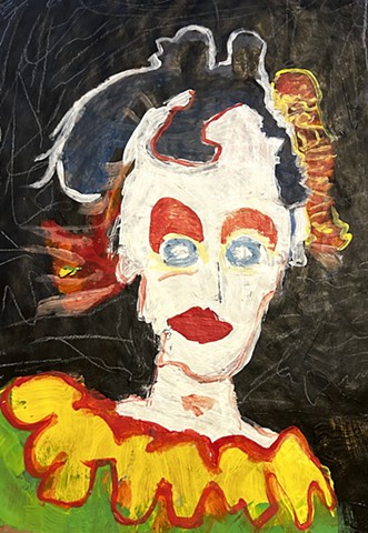 Pale lady in green