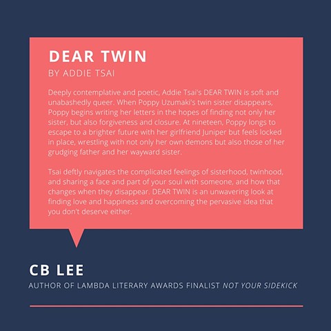 Dear Twin by Addie Brook Tsai