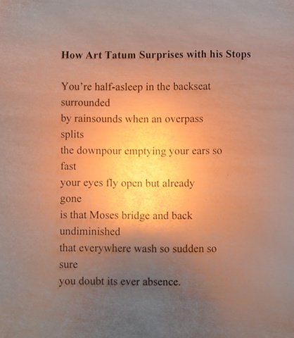 How Art Tatum Surprises with his Stops - poem view