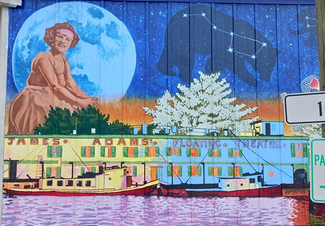 Beulah Adams and James Adams Floating Theatre, detail