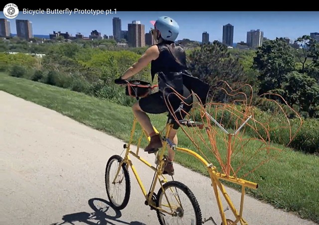 Kinetic butterfly tall bike