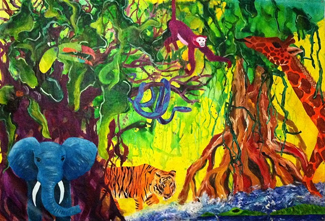 Jungle Mural for Oliver and Sophia