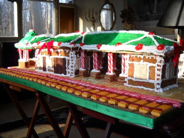 Rutherford Train Station Gingerbread House