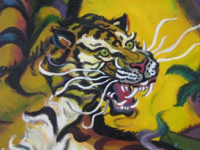 Tiger Face detail / Postcard artwork