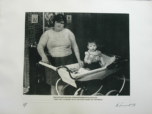 Les Levine 

[Protestant mother from Spring Martin Estates “They try to shoot up at us every night of the week”]