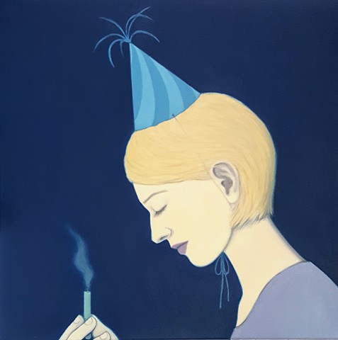 Woman in Party Hat