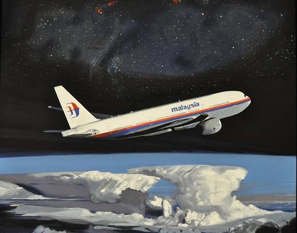 Malaysia Airlines lost jet mystery painting by Leiv Fagereng