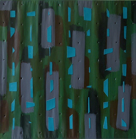 pattern rhythm minimal brushmarks abstract green nature landscape