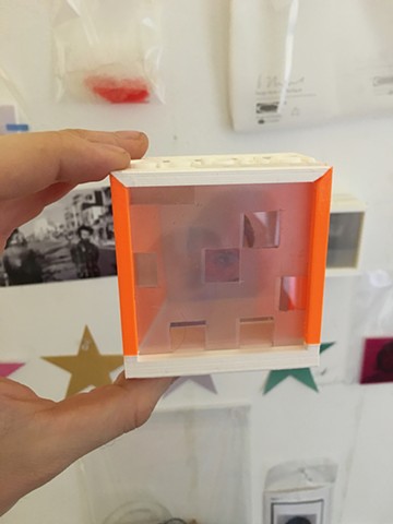 3D printed frame, mixed media