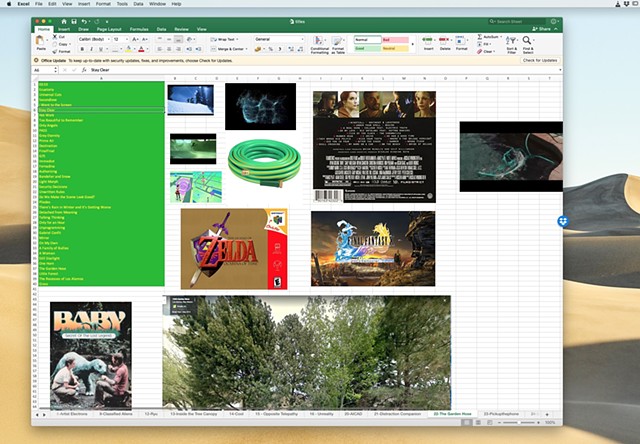 Excel file for The Garden Hose