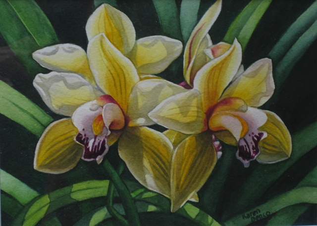 Orchids Yellow-Framed